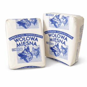karma mięsna wołowa mrożona 10 kg – kostki 250 g