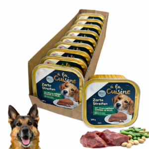 karma mokra tacka à la cuisine karma dla psa 300g dziczyzna fasola, 18 szt