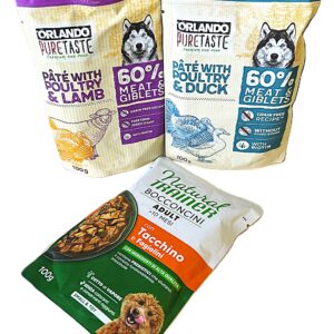 karma mokra dla psa 100 g saszetki – mix indyk kaczka jagnięcina, 12 szt