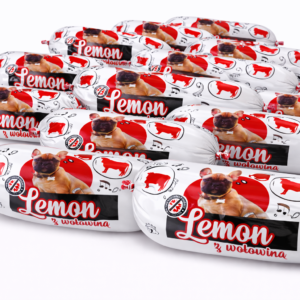 karma mokra dla psa baton z wołowiną 1 kg – zestaw 12 szt