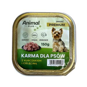 karma dla psa tacka 150g pasztet o smaku kurczaka z cielęciną