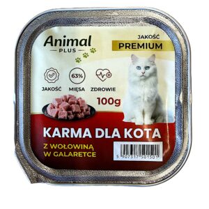 karma dla kota tacka 100g wołowina w galarecie