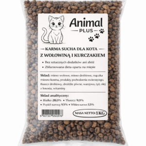karma sucha dla kota wołowo drobiowa 1kg